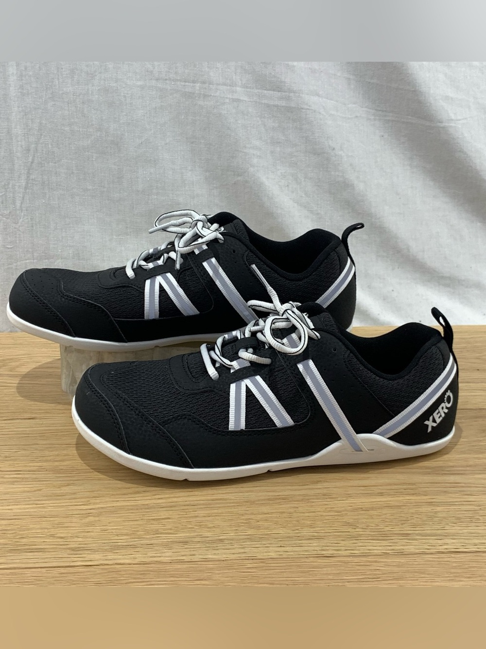 Xero Shoes Prio Women's Size 9.5 Black White Barefoot Minimalist Shoes
